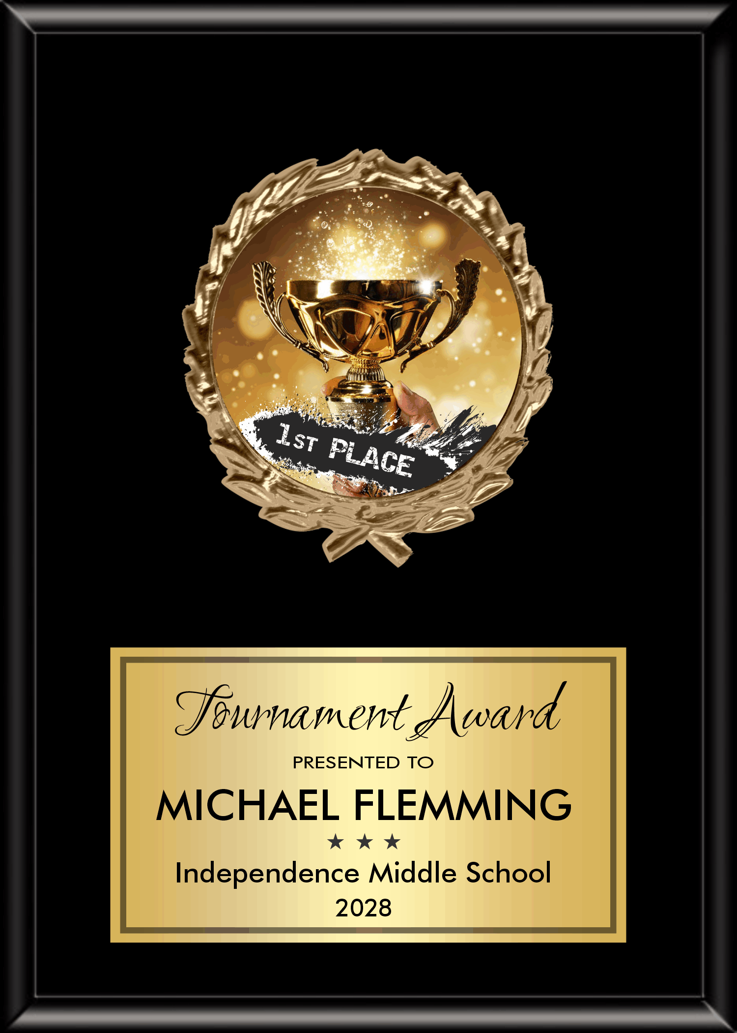 Wreath Medallion Plaque