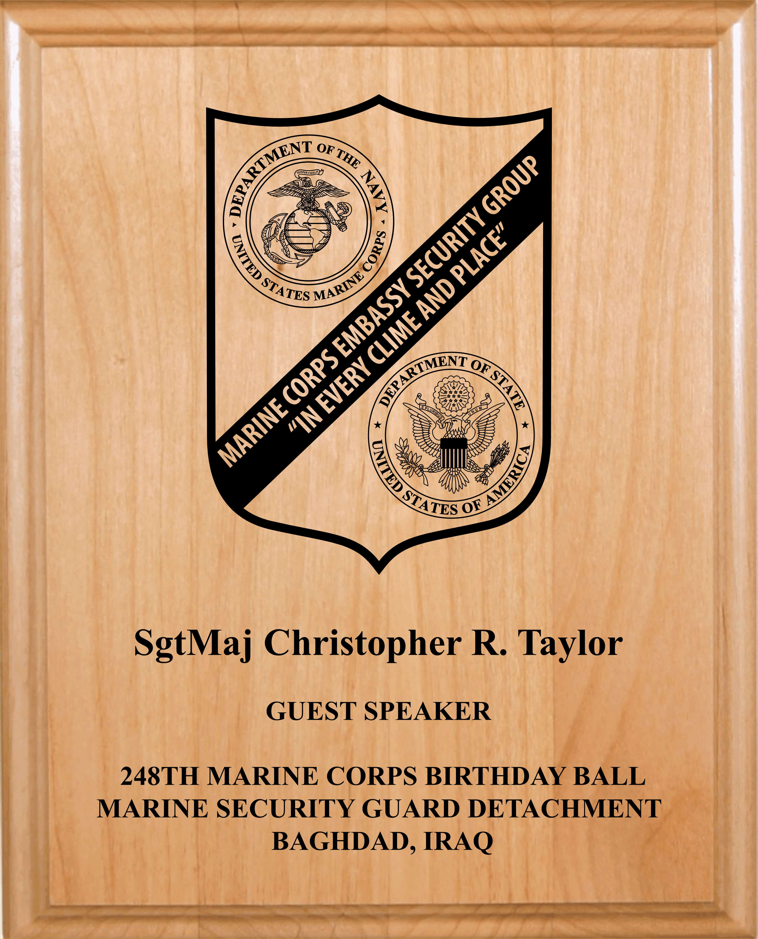 Executive Walnut Plaque