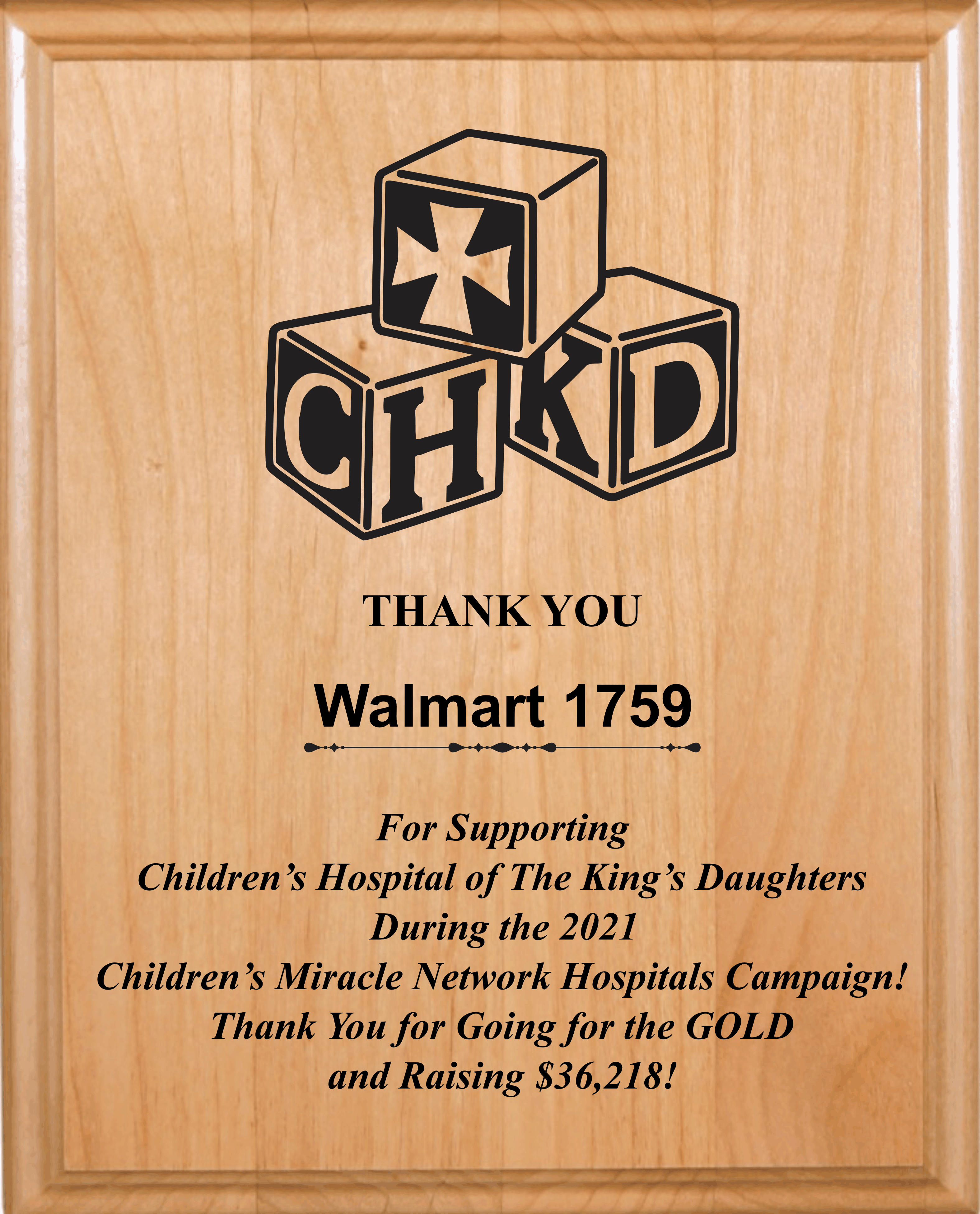 Executive Walnut Plaque