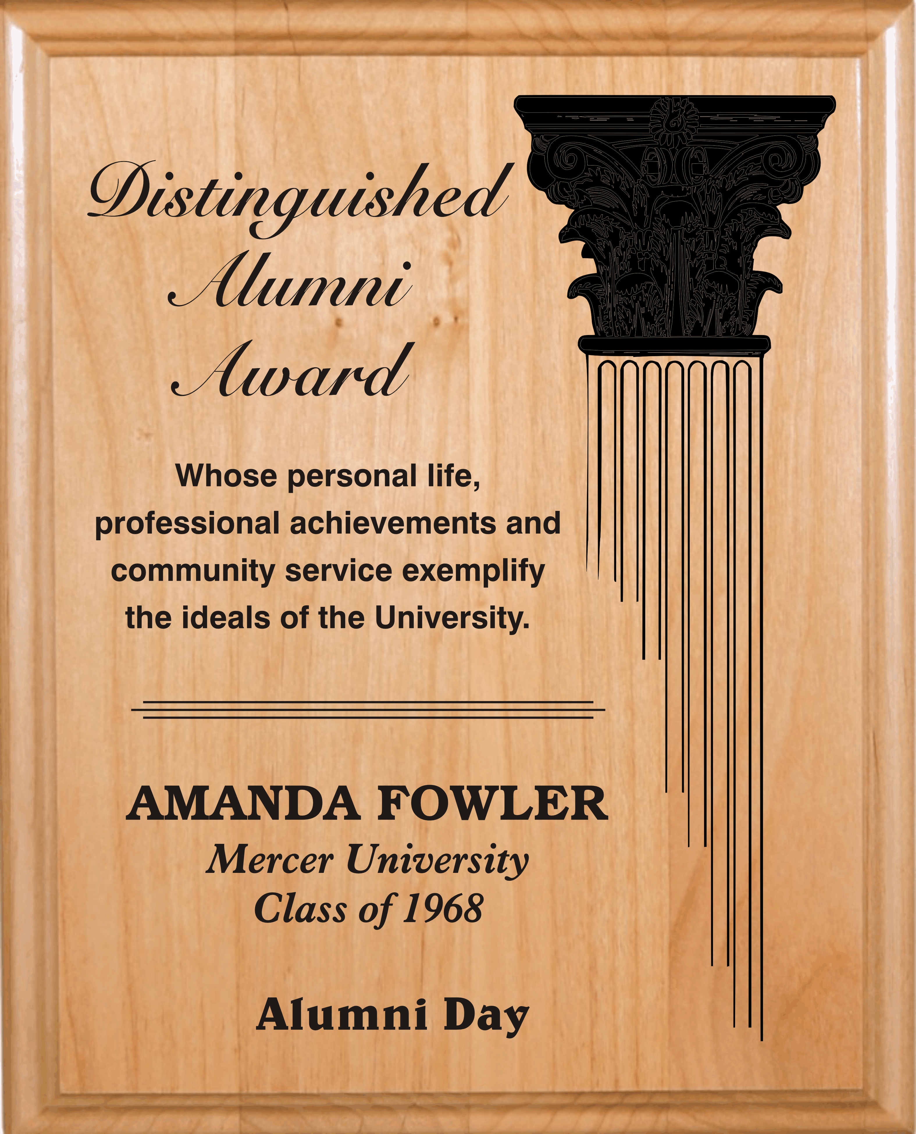 Executive Walnut Plaque