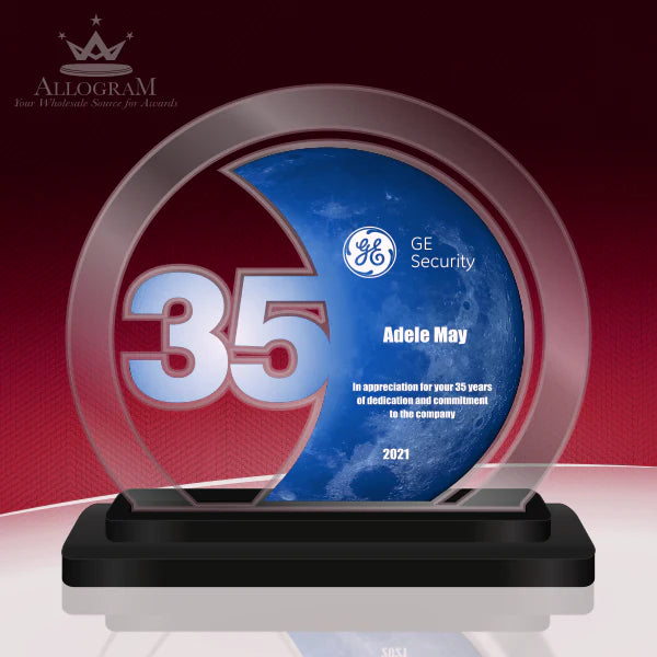 Years Of Service Acrylic Circle In Choice Of Color