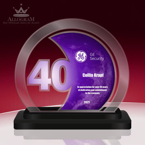 Years Of Service Acrylic Circle In Choice Of Color