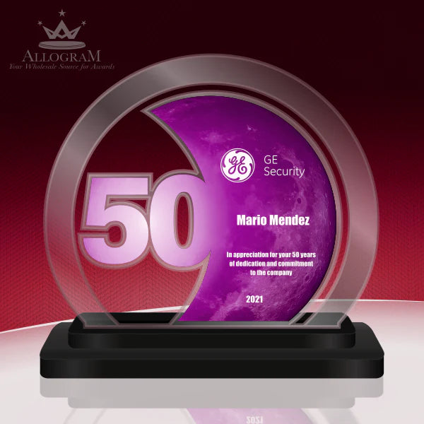 Years Of Service Acrylic Circle In Choice Of Color