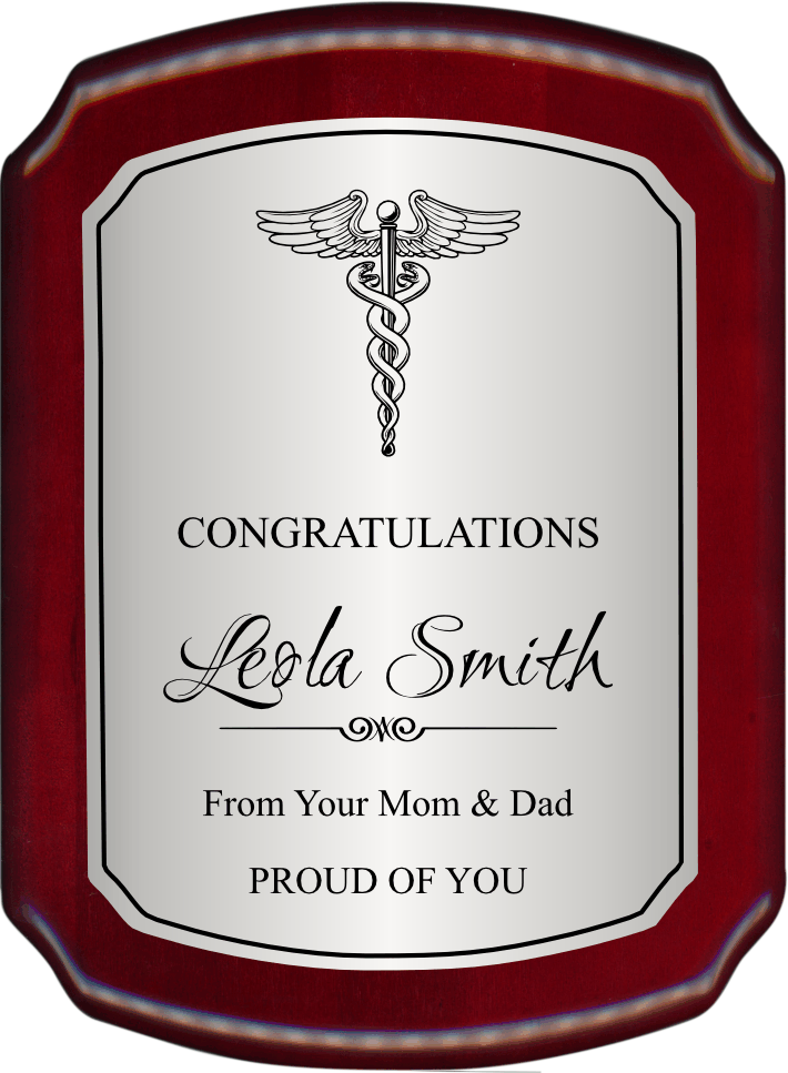 CLIPPED CORNER WITH ENGRAVED PLATE