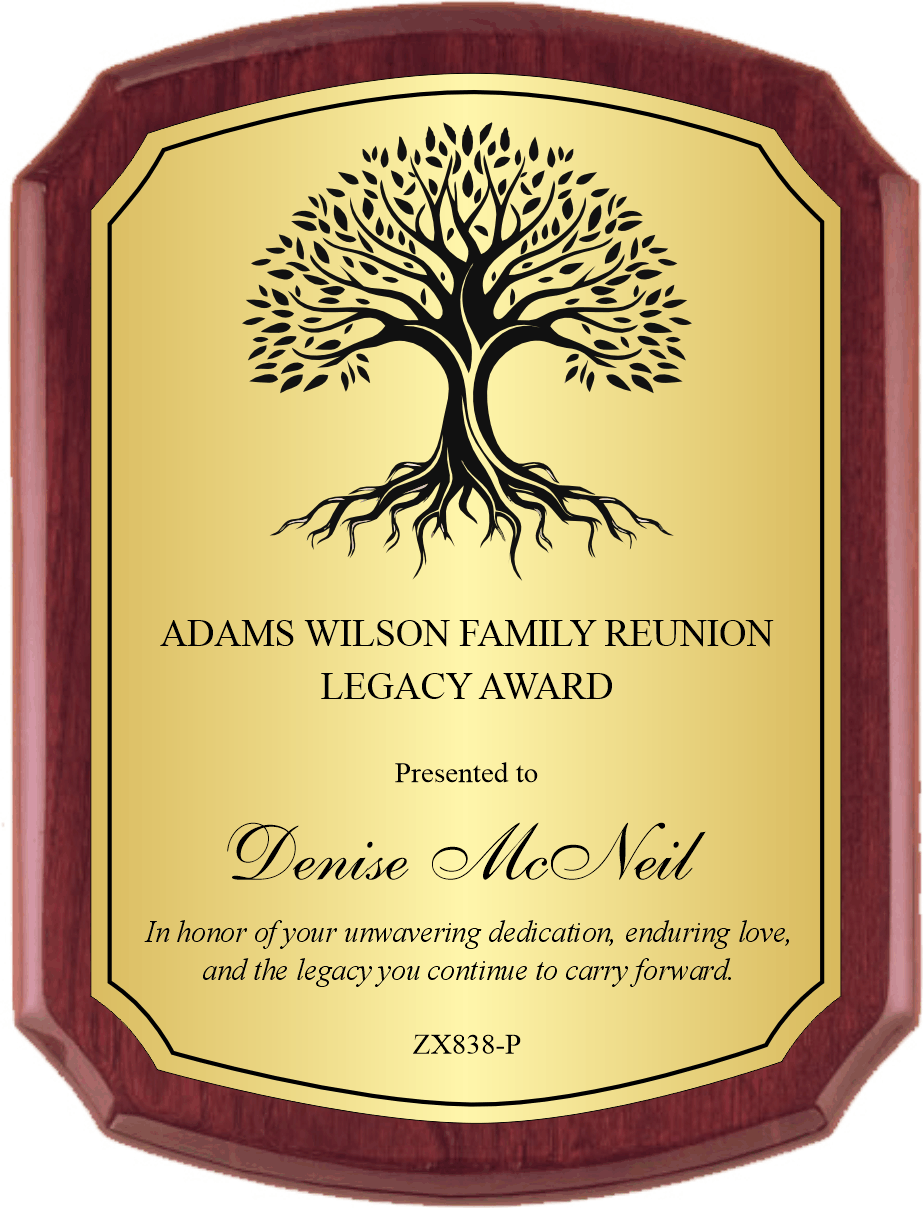 CLIPPED CORNER WITH ENGRAVED PLATE